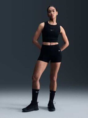 Nike Pro Women's Mid-Rise 3" Mesh-Paneled Shorts, S (4–6)
